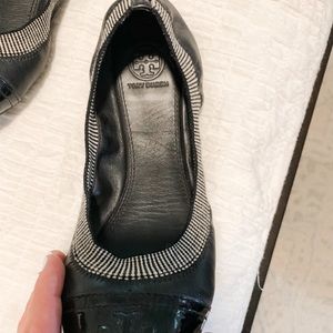 Tory Burch Black Flats